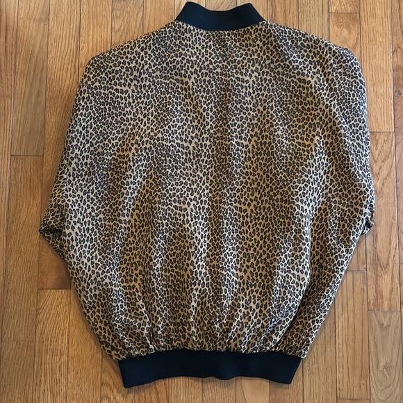 Silk animal print bomber jacket. Sz M. So on trend this Fall! - Picture 7 of 7